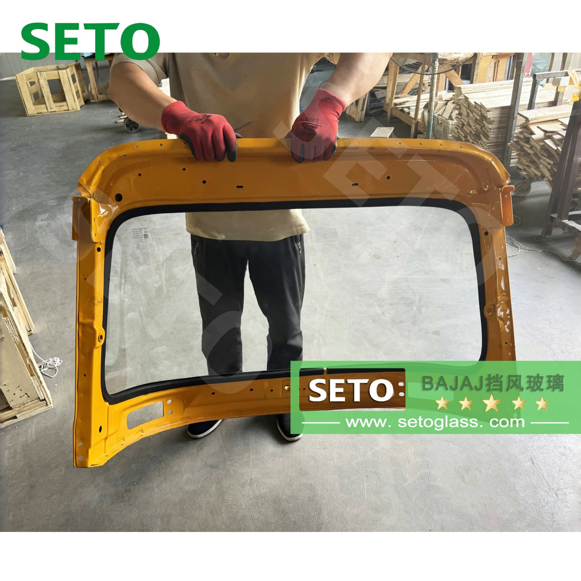 Bajaj Windshield, Indian Three-Wheeler Windshield, Exclusively for Foreign Trade Bajaj Three-Wheeler Glass
