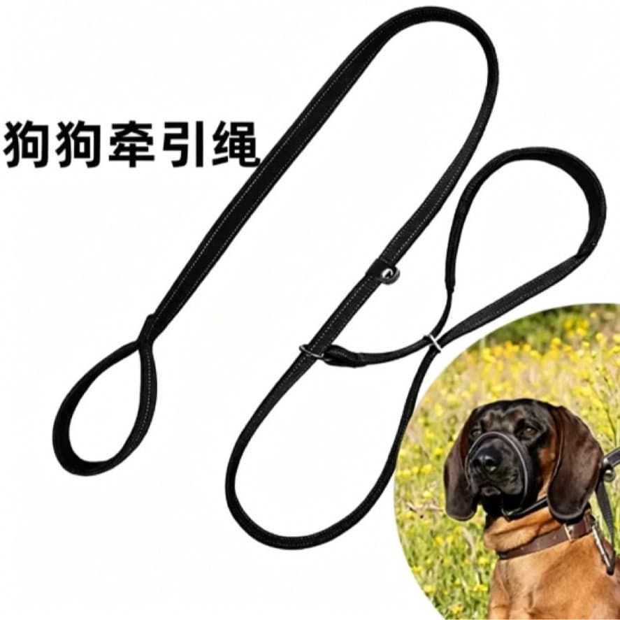 Wholesale Pet Dog Leash for Amazon, Medium and Large Dog Harness with Anti-Bark Muzzle, Integrated Anti-Bite Leash from Manufacturer