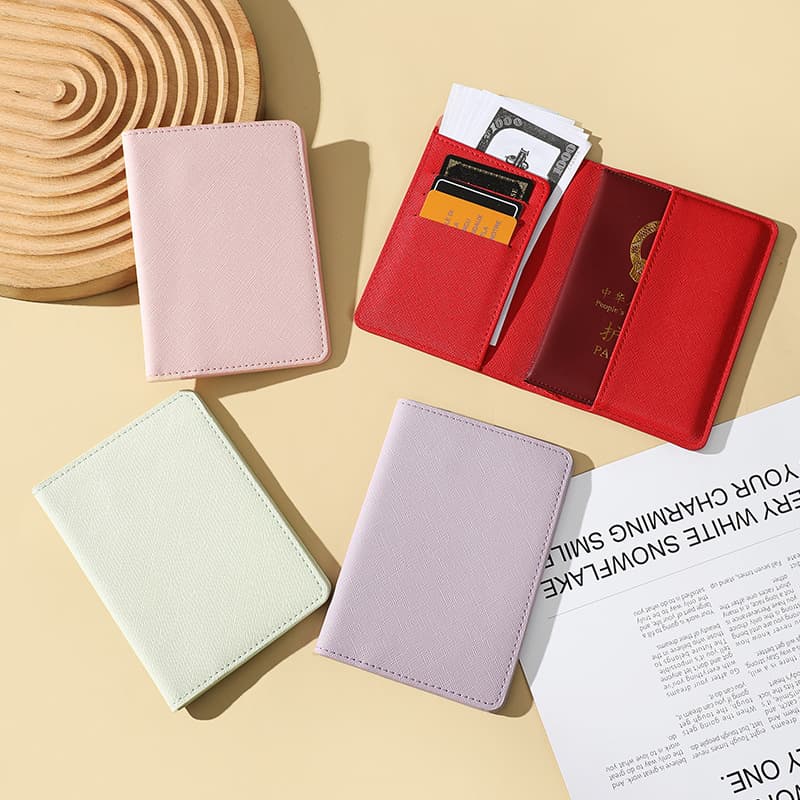 In Stock Passport Holder Amazon PU Leather Passport Cover Customizable Logo Travel Passport Case Protective Sleeve