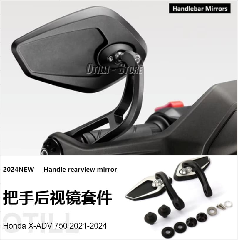 Aluminum Handlebar Mirror Kit for Honda X-ADV 750 2021-2024 Motorcycle Modification Accessories