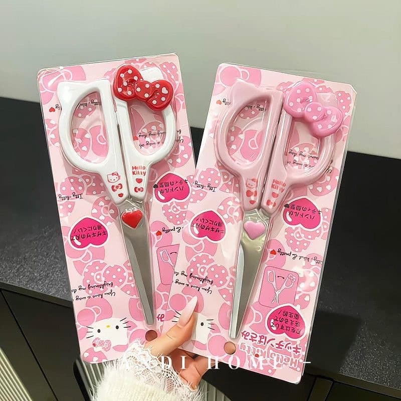 HelloKitty Kitty Cat Scissors Cute High-Quality Appearance Home Unboxing Student Small Cartoon Stationery Craft Journal