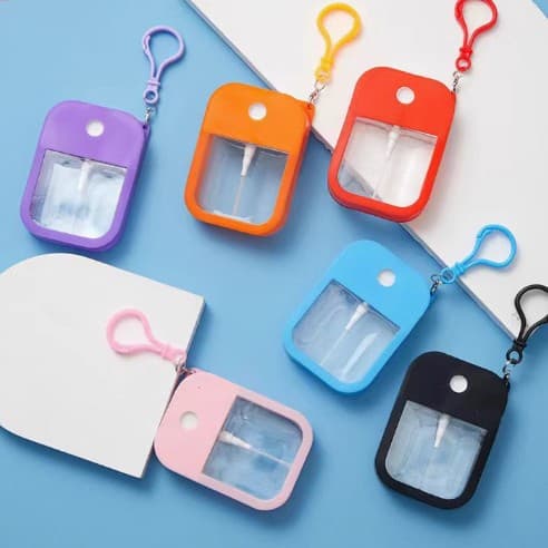 Factory In-Stock 38ml 50ml Card Spray Bottle Travel Portable Silicone Sleeve Perfume Mini Spray Bottle Toner