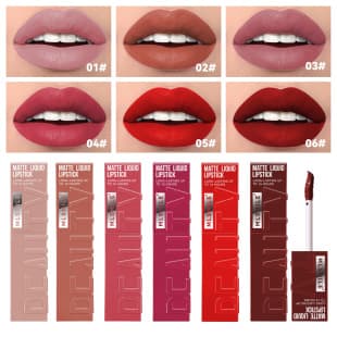Cross-border Matte Liquid Lipstick Non-stick Velvet Lip Gloss Lip Gloss Export Non-fading Lip Glaze Wholesale