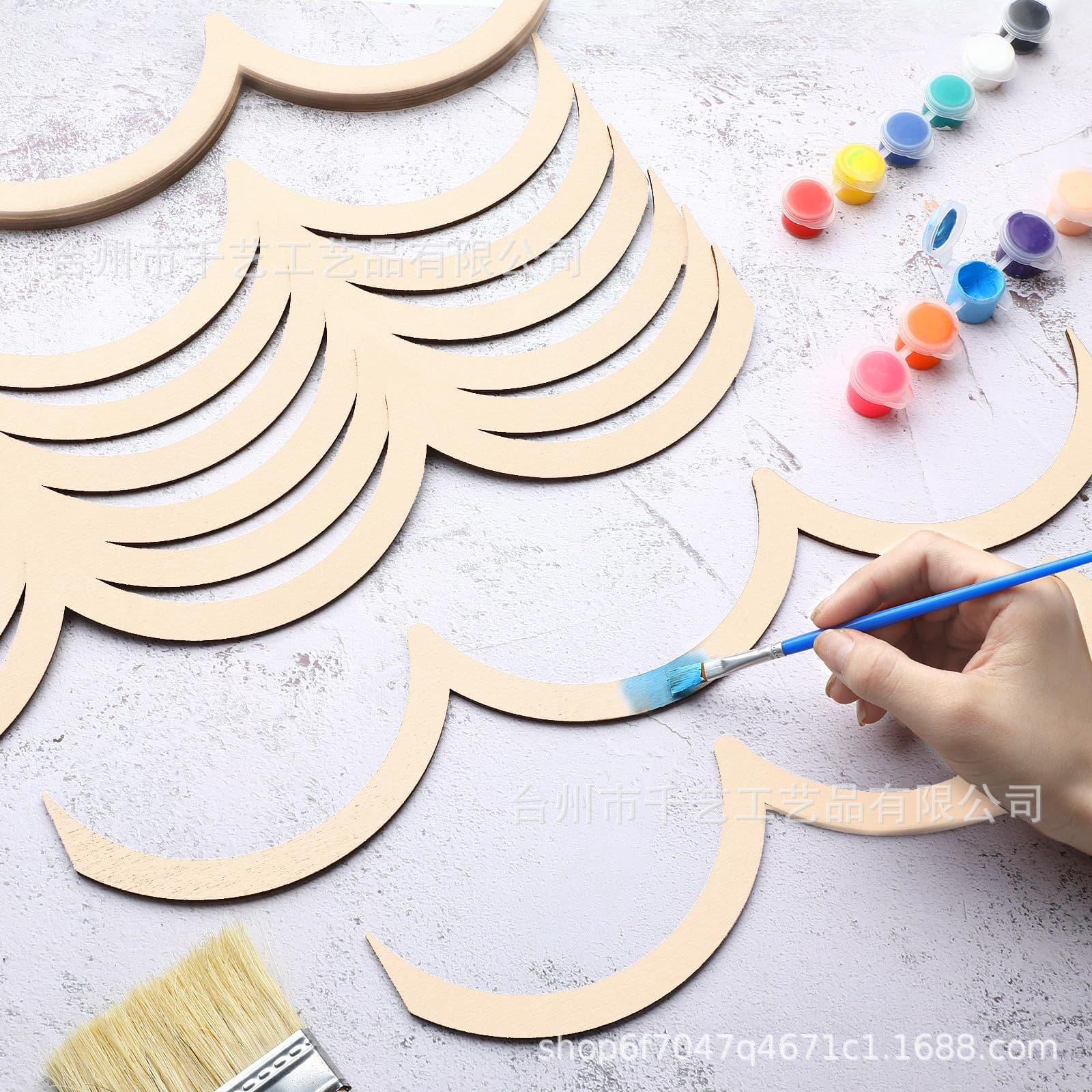 Scalloped Decorative Wood Decor Scalloped Wood Mold Cute DIY Decoration for Home Wall Cabinet Shelves