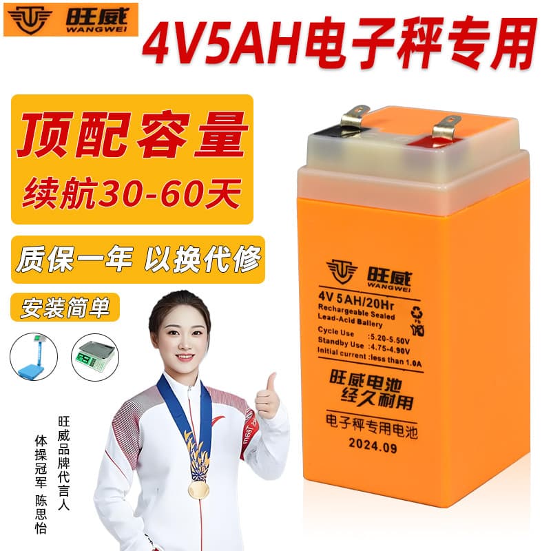 Universal 4V5AH Large Capacity Lead-Acid Battery for Electronic Scales, Platforms, and Weighing Systems Wholesale