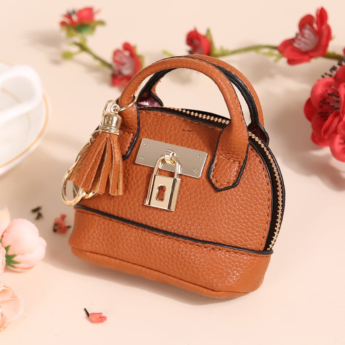New mini coin purse for women creative coin bag keychain bag Japanese and Korean version mini simple cute small coin purse