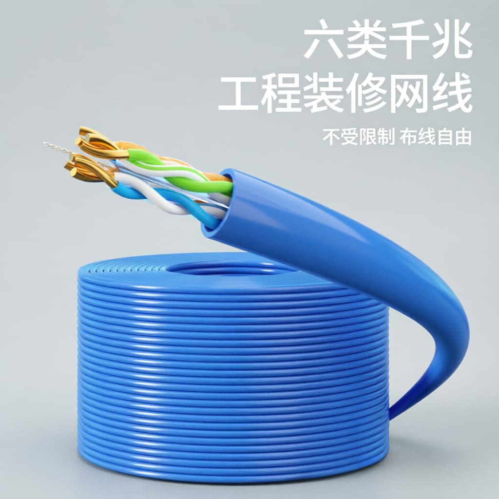 Cat6a Network Cable Gigabit Cat6 POE Broadband Twisted Pair 100/300M Unshielded Network Cable