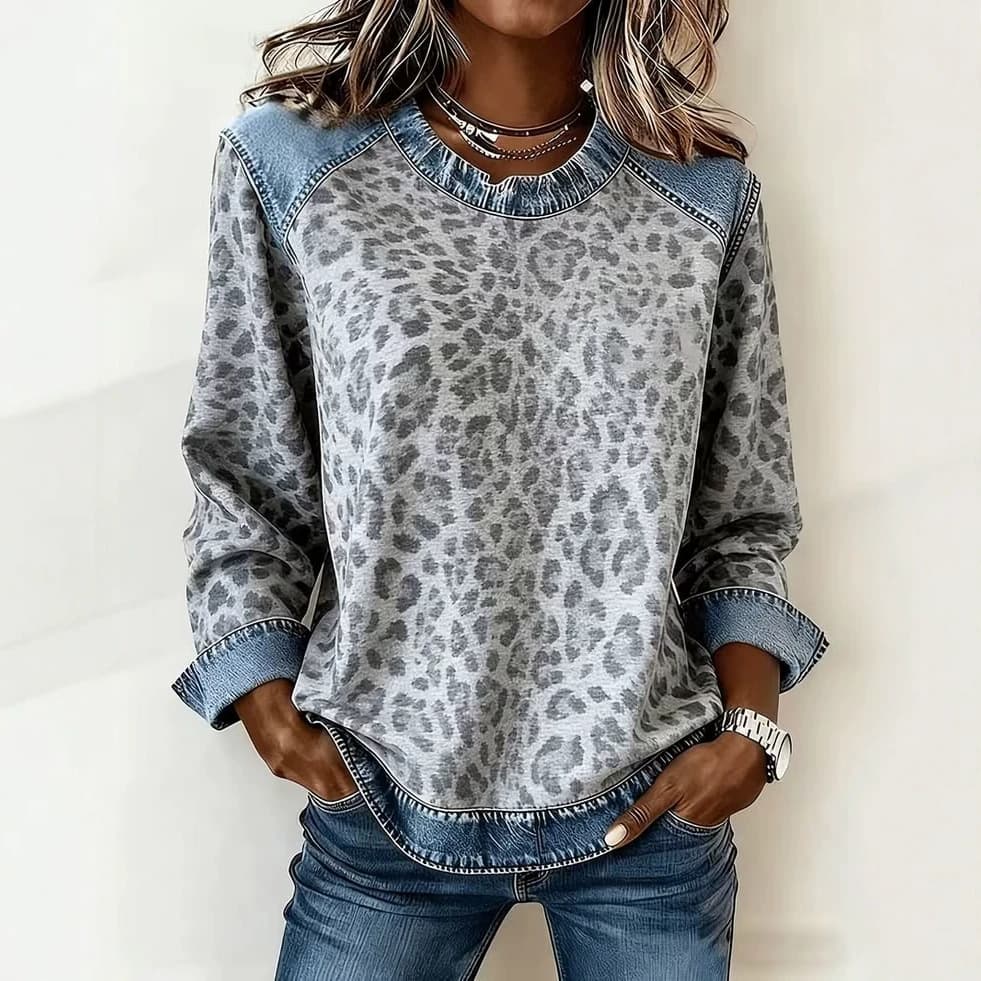Amazon Cross-Border New European and American Fashion Trendy Ethnic Style Retro Printed Round Neck Women's Sweatshirt
