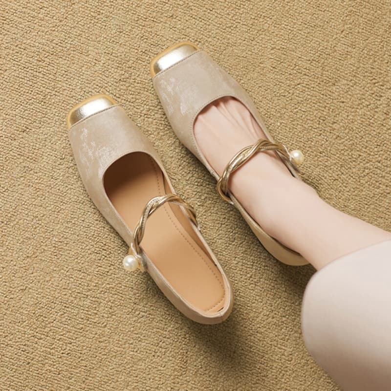 Sheepskin Version~ Women's Single Shoes 2026 Spring New Chinese Style Women's Shoes Hot Style French Mary Jane Women's Shoes Wedding Shoes Leather Shoes.