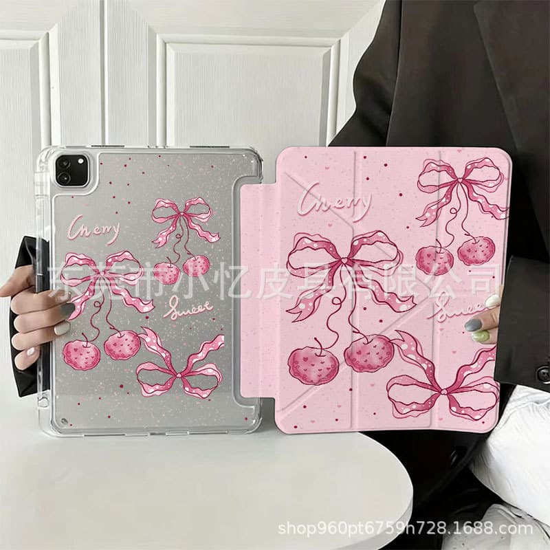 Y-fold acrylic case for iPad Air 4/5/6/7, iPad 11th gen, with pen holder, 10.2 inch, drop protection