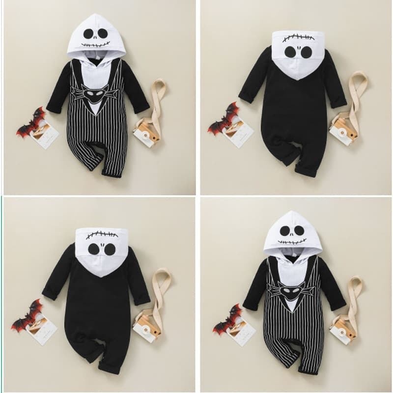 2026 foreign trade hot baby Halloween cos clothing skull hooded hoodie