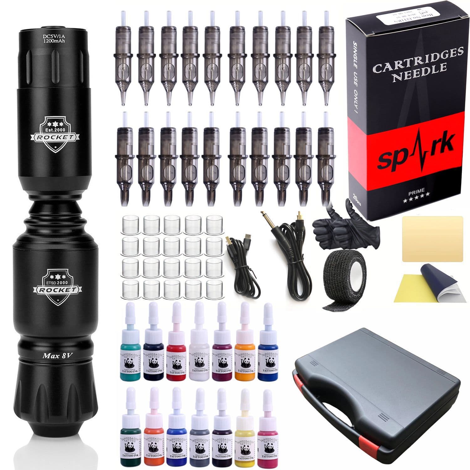 Rocket Style Tattoo Pen Full Set Tattoo Pen Kit Tattoo Machine Motor Machine Tattoo Student Tattoo Machine Kit