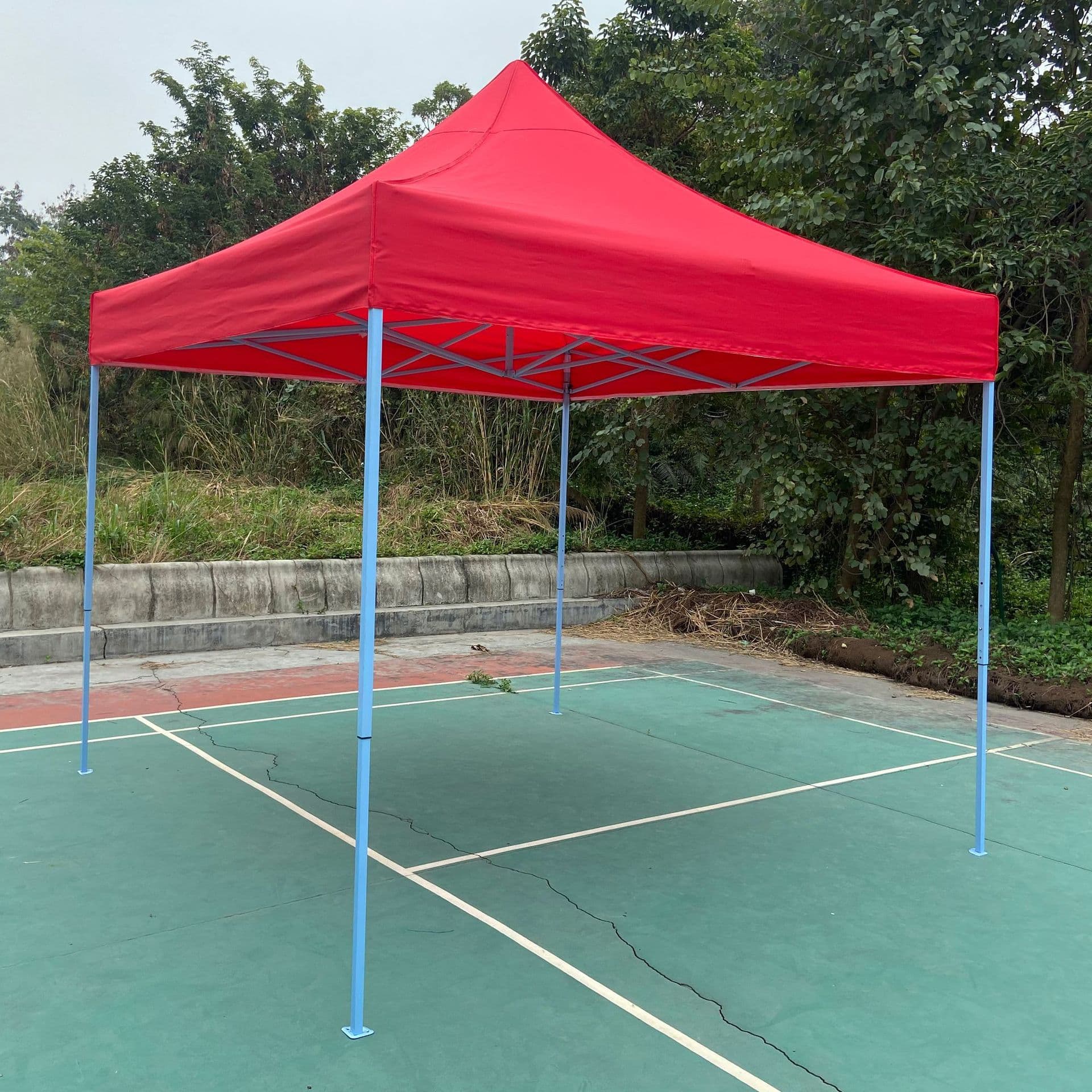 Custom Advertising Tent, Sun Shelter, Outdoor Stall Rain Canopy, Promotional Exhibition Foldable Four-Leg Tent Umbrella