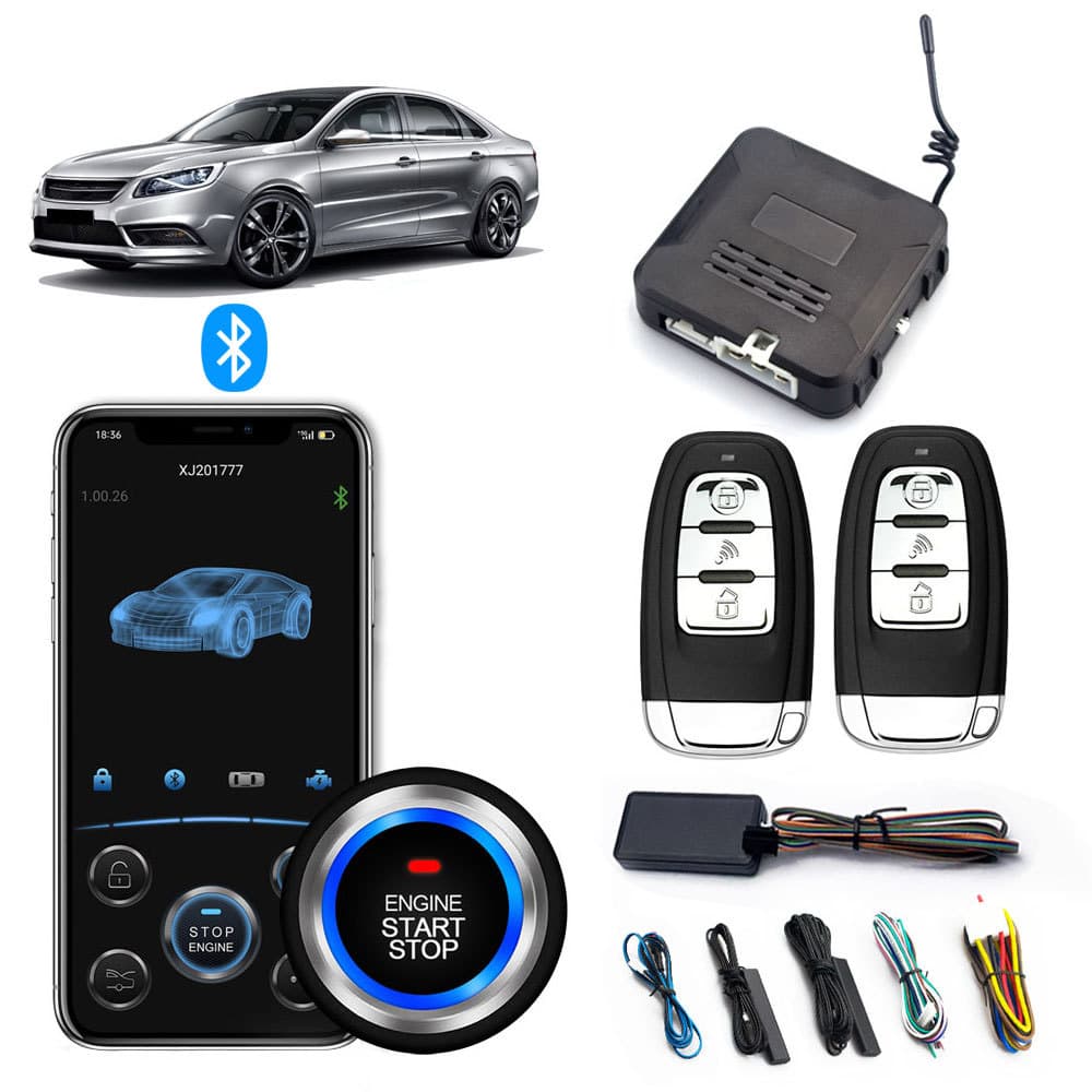 Shenqi Export 12V Car One-Key Start Stop Button PKE Keyless Entry Mobile Bluetooth Remote Control