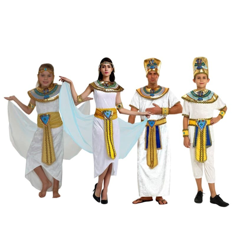 Adult male COS ancient Cleopatra pharaoh prince costume Halloween adult female Queen of the Nile costume