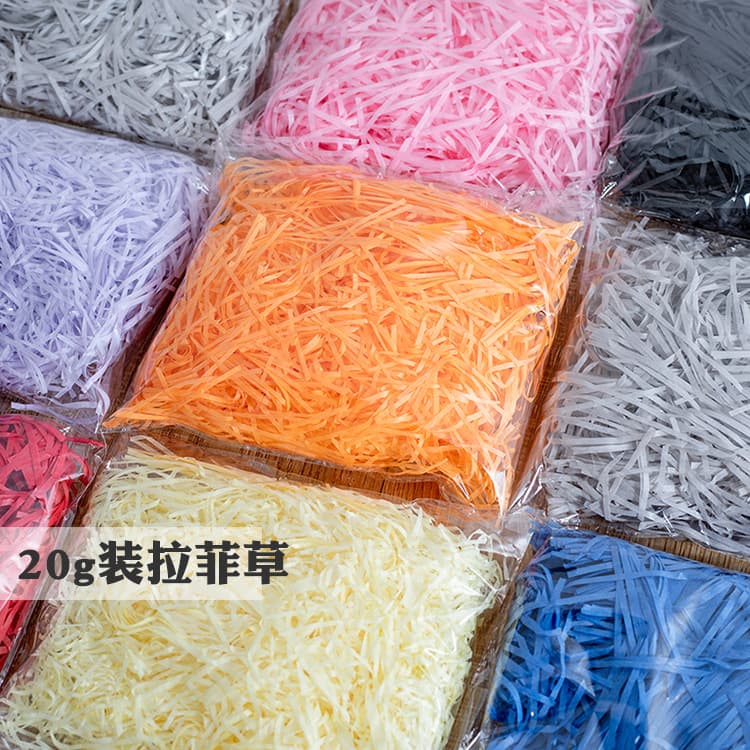 Wholesale from Manufacturer: Colored Raffia, Paper Shreds for Gift and Candy Boxes, Filling Material, Crinkle Paper, 20g Pack