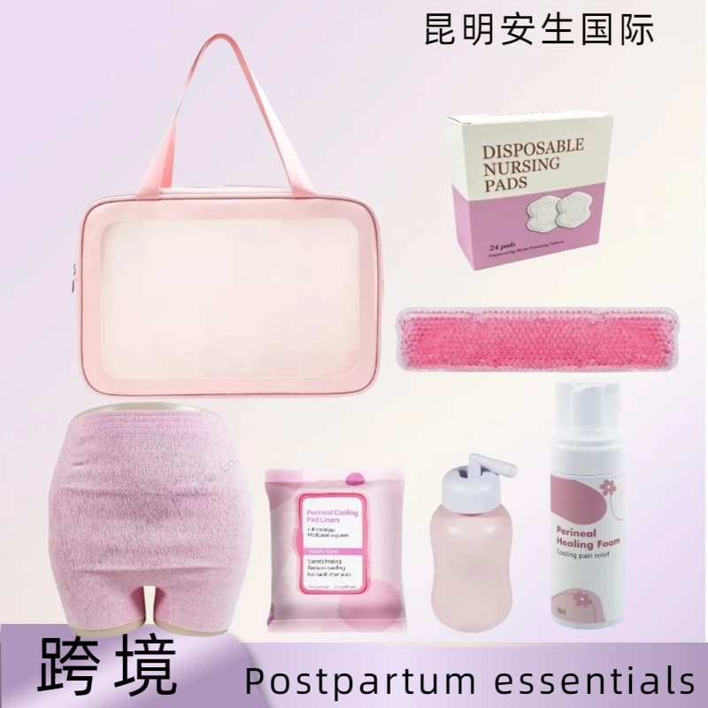 Postpartum Recovery Essentials Bag 24 Disposable Maternity Underwear with Breast Pads