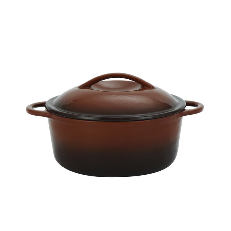 Cast iron enamel pot with handle enamel stew pot