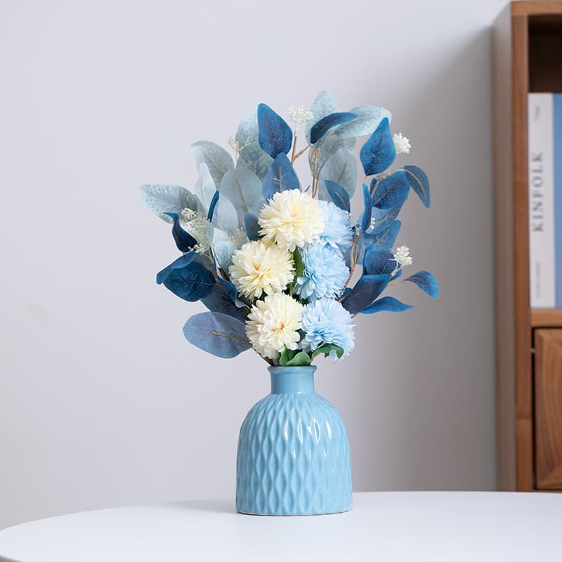 Mediterranean Nordic Minimalist Ceramic Vase for Hydroponics, Home Living Room Decorative Flower Arrangement