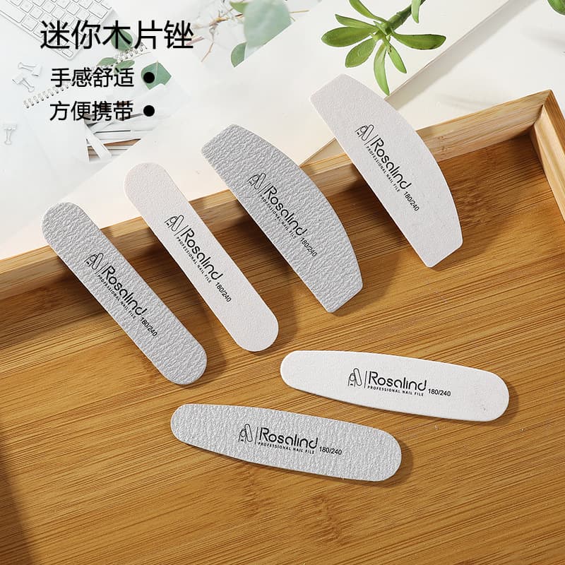 Straight Wooden Veneer Ultra-Thin Nail File Wooden Rubbing Strip Nail File Thin Shaping Nail File Manicure Polishing Sanding Strip