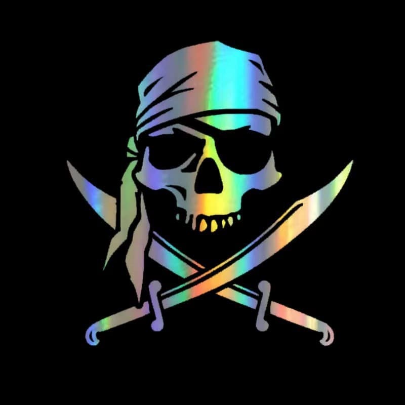 Foreign trade cross-border car stickers, window glass decoration, skull car body stickers, funny personalized notebook stickers