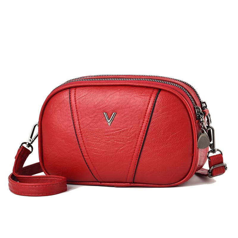 2026 Fashion Crossbody Bag Simple Shoulder Bag Korean Style Soft Leather Mom Phone Bag Drop Shipping Small Square Bag