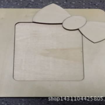 DIY laser cutting wooden wooden photo frame square photo frame white embryo original color manufacturer wholesale