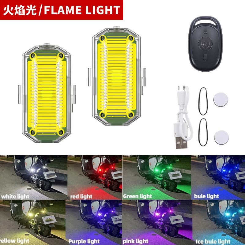 M6 wireless remote control aircraft light, universal colorful flash warning light for cars and motorcycles, drone pilot light charger
