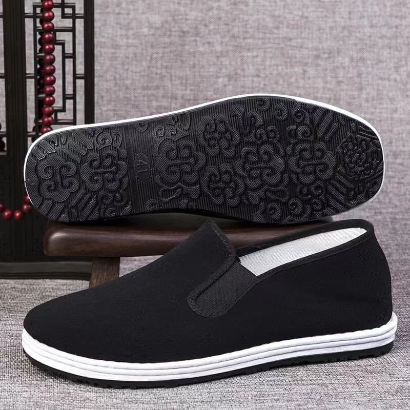 Wholesale Handmade Thousand-Layer Sole Old Beijing Cloth Shoes Men's Market Stall Supermarket Auspicious Cloud Soft Sole Breathable Leisure Work Shoes