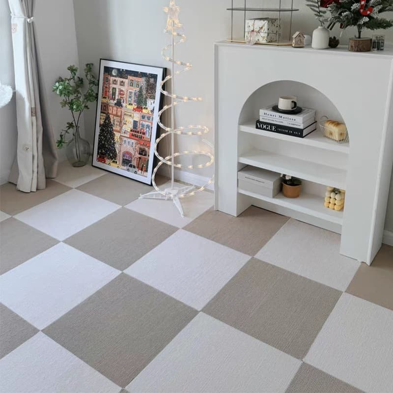 Home office bedroom living room glue-free self-adhesive carpet pet anti-slip splicing floor mat with label anti-slip and wear-resistant