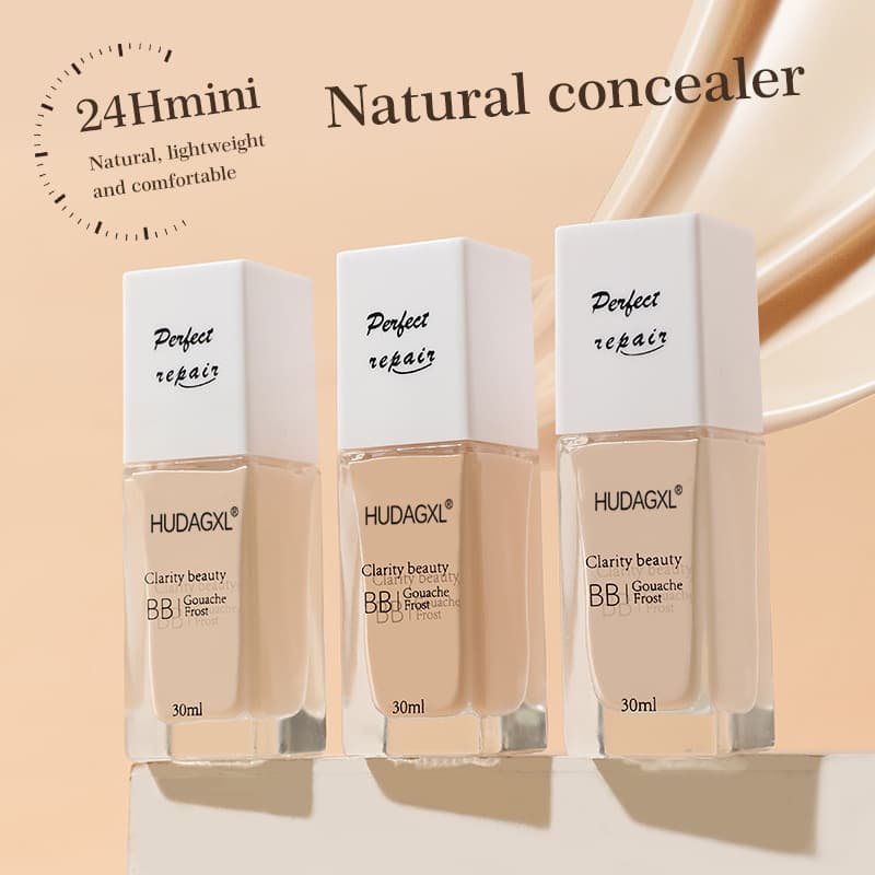 Cross-border Exclusive Waterproof Oil-Control Liquid Foundation Moisturizing Creamy Concealer Strong Oil Control Student Natural Look Long-Lasting Foundation Cream