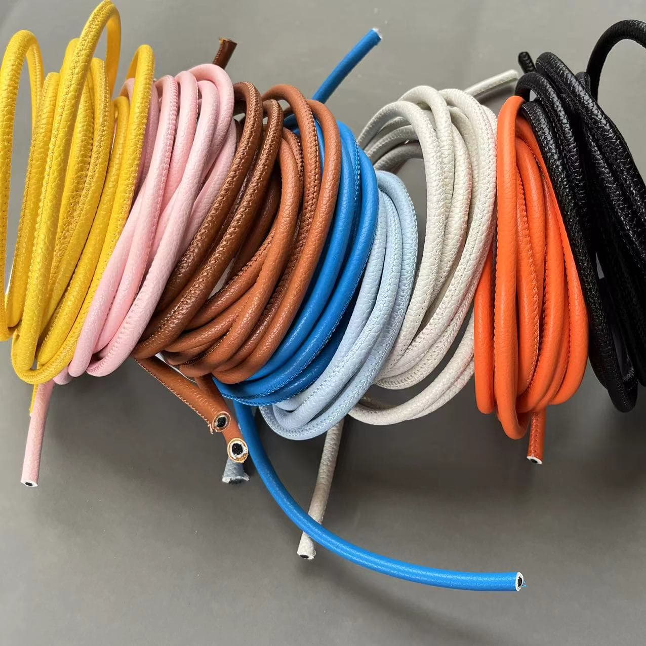 Litchi pattern leather rope bag strap diy accessories replacement Hermès shoulder strap belt rope clothing luggage accessories batch strap