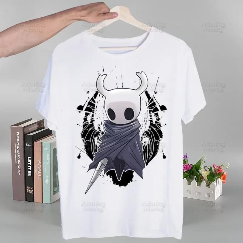Cross-border European and American Trendy T-shirt Men's Knight Game Hollow Summer Short Sleeve Men's Short Sleeve T-shirt