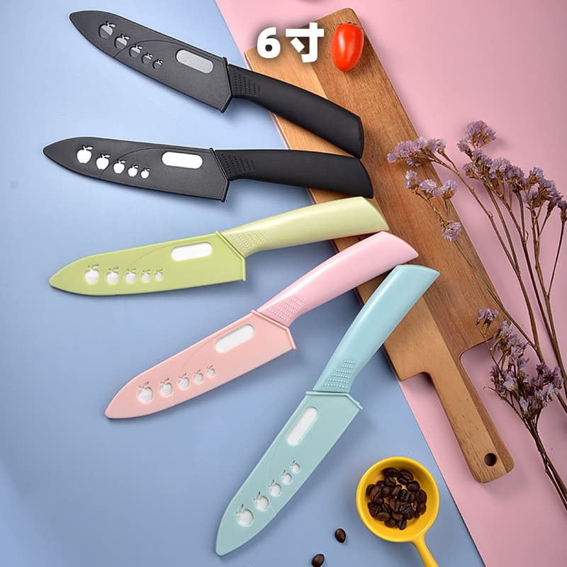 6-inch white-blade ceramic fruit knife, household chef knife, multi-functional ceramic blade, factory ceramic knife gift set