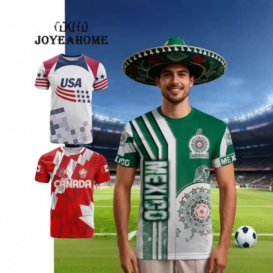 2026 World Cup Men's and Women's Couple National Team Brazil Germany Jersey Fan Crew Neck Short Sleeve T-Shirt