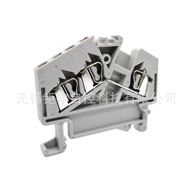 UJ1-2.5/3L Industrial Electrical Connection Bevel 3-Wire Spring Terminal Bullet Clip Plug-in Terminal 021002