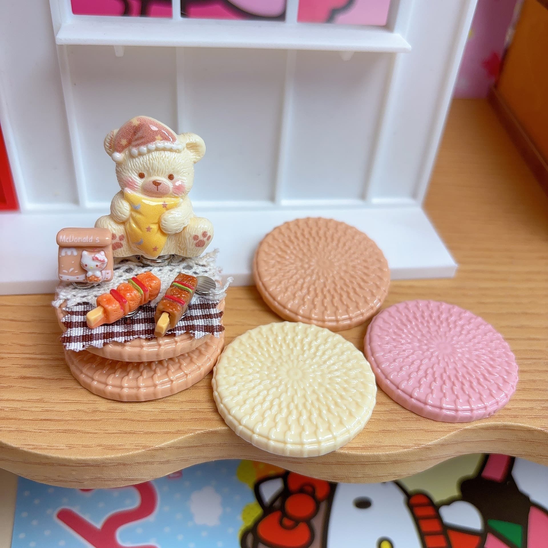 Miniature Film Resin Accessories Phone Case Cream Glue Miniature Decor Craft Supplies Phone Case Hair Clip