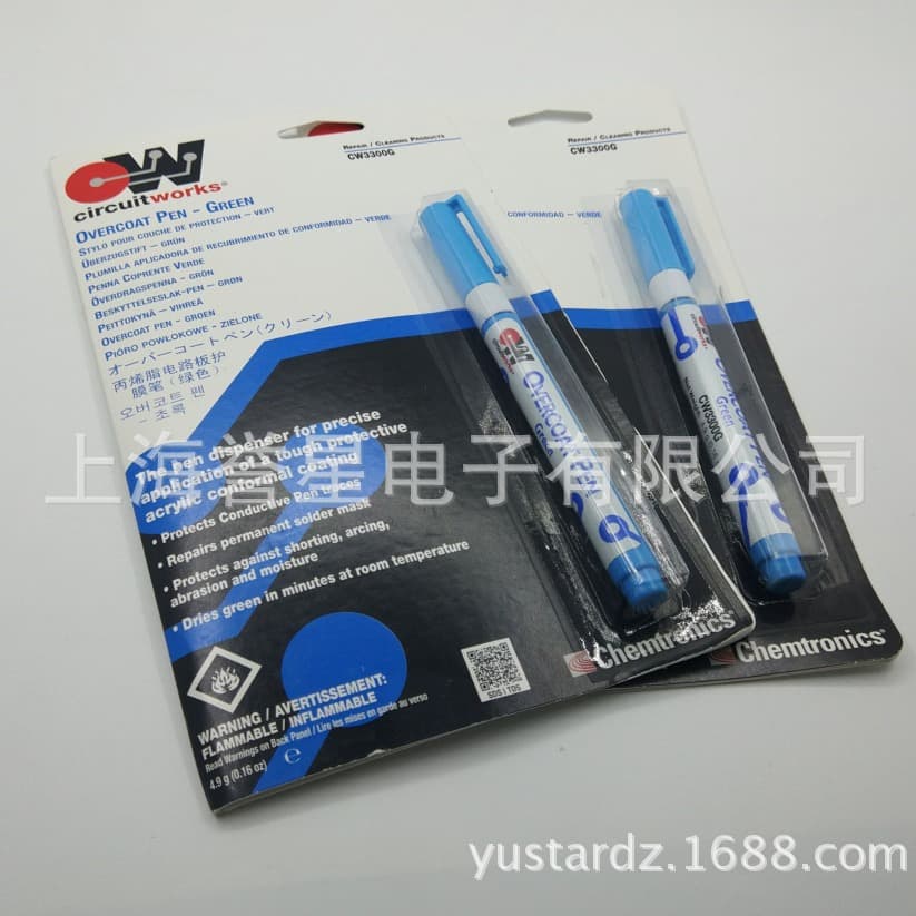 Original USA Import ITW Chemtronics CircuitWorks CW3300G Coating Pen (Green Solder Mask)