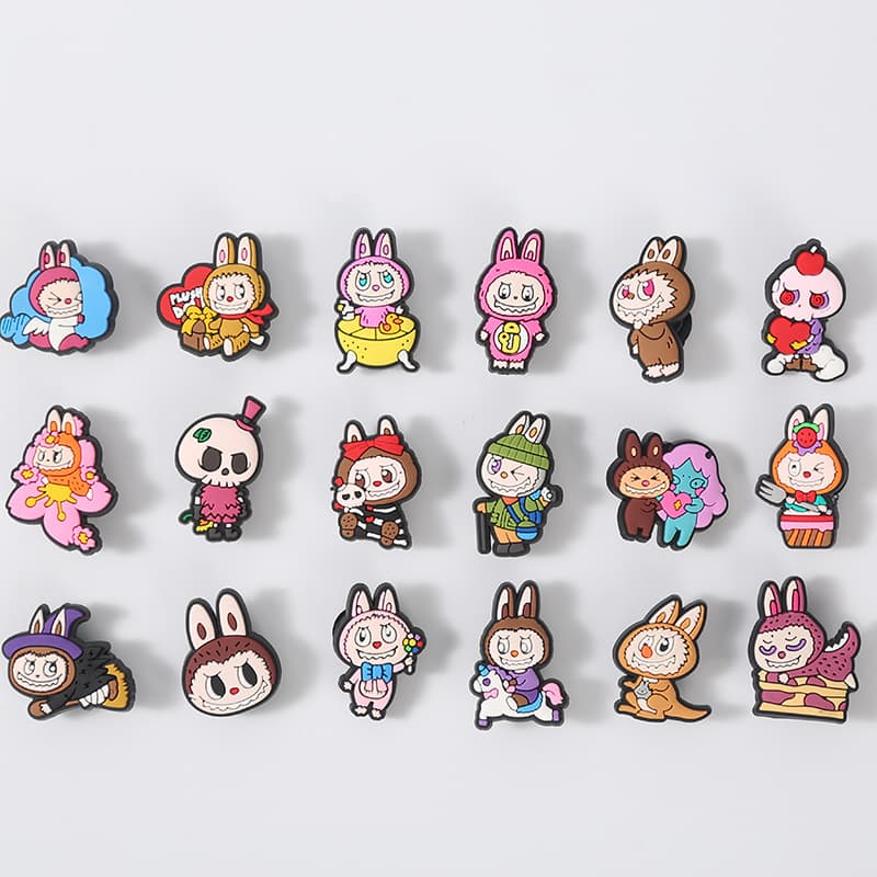 Shoe decorations, clog accessories, Labubu shoe ornaments, shoe buckles, source factory.