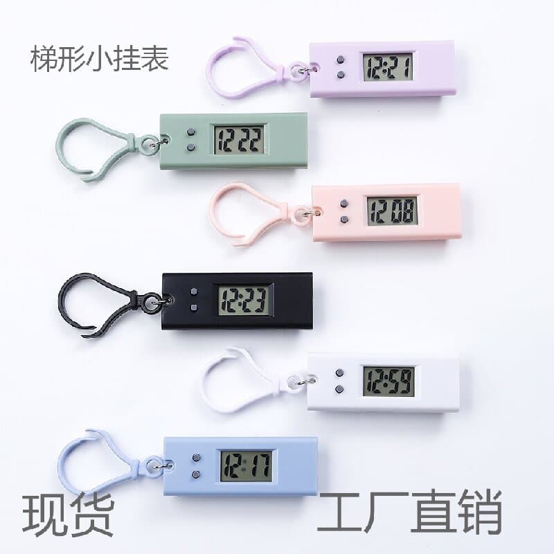 Factory direct sales new key chain small pendant watch for postgraduate entrance examination mini silent small clock portable digital display electronic clock