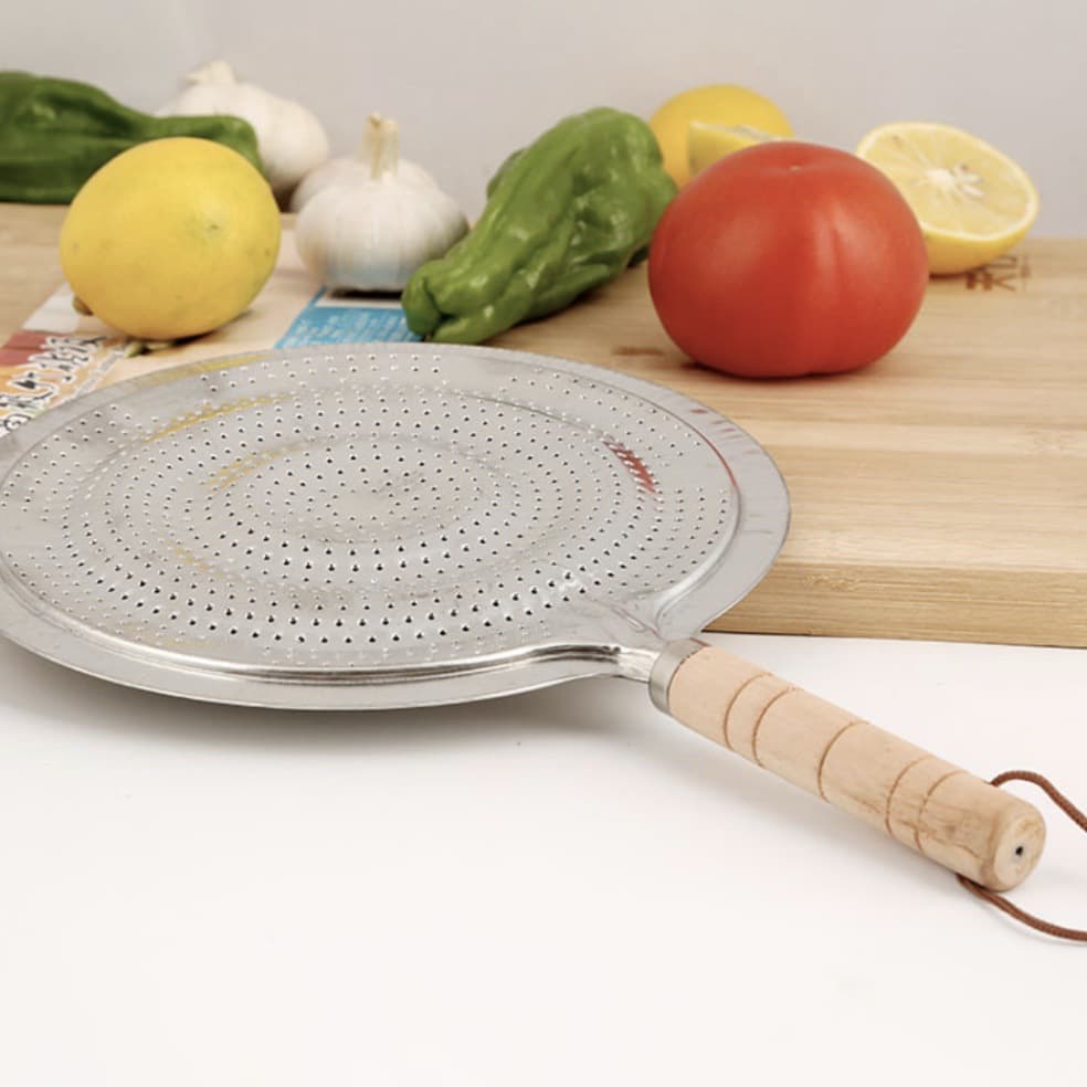 21CM Wooden Handle Pot Holder, Heat Insulation Mat, Coffee Brewing Pad, Kitchen Supplies