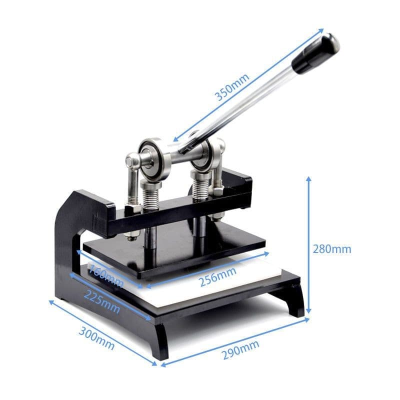 Small Manual Die Cutting Machine, Leather Fabric Paper Sample Blanking Press, Adhesive Laminator Cutting Machine with Feeding Pad