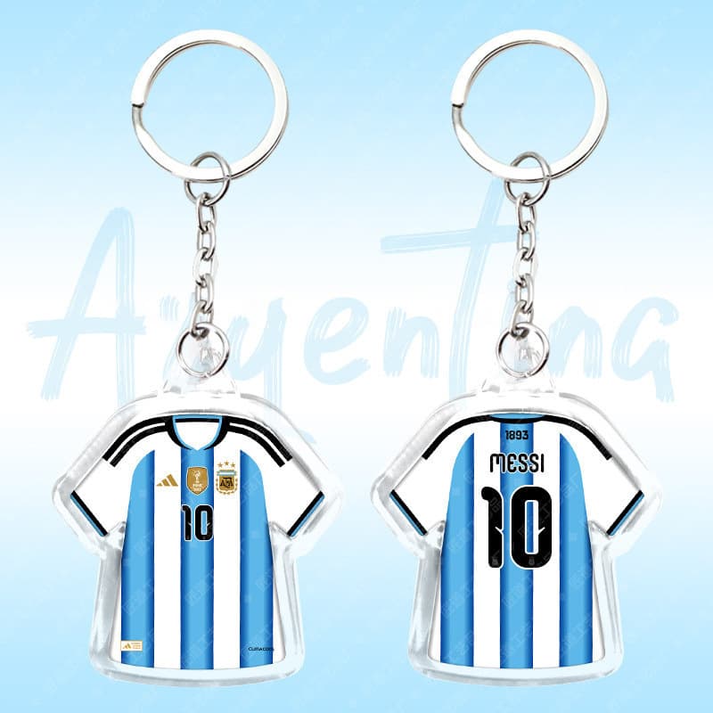 Cross-border 2D2026 US-Canada-Mexico World Cup Football Argentina Messi Nzo Lima Jersey Acrylic Keychain