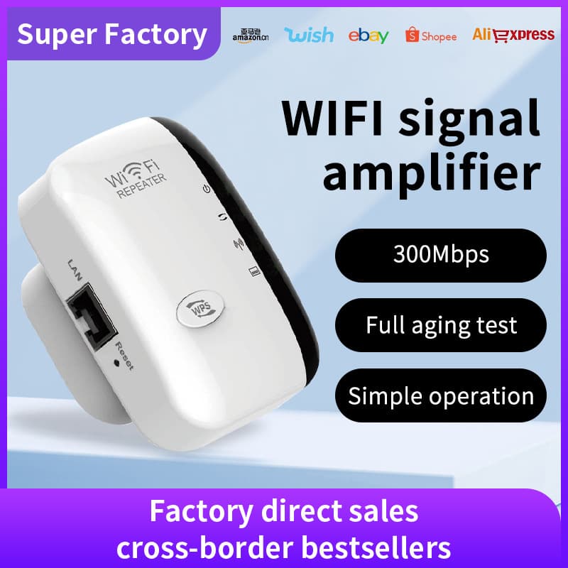 Xiaomantou 300M Wireless Repeater WiFi Signal Amplifier with Wall Penetration, Long Range, Enterprise-Grade, Multi-Device Compatibility