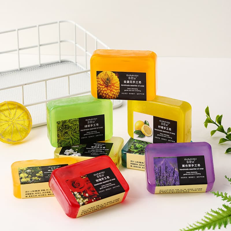 【Simisi】 Cologne Soap with Rose Jasmine Osmanthus Lavender, Labeled Floral Soap for Cleansing and Moisturizing 100G