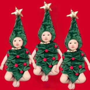 Kids Halloween Costume Photography Outfit, Christmas Tree Style Studio Baby Photo, Newborn Photography Theme Clothes
