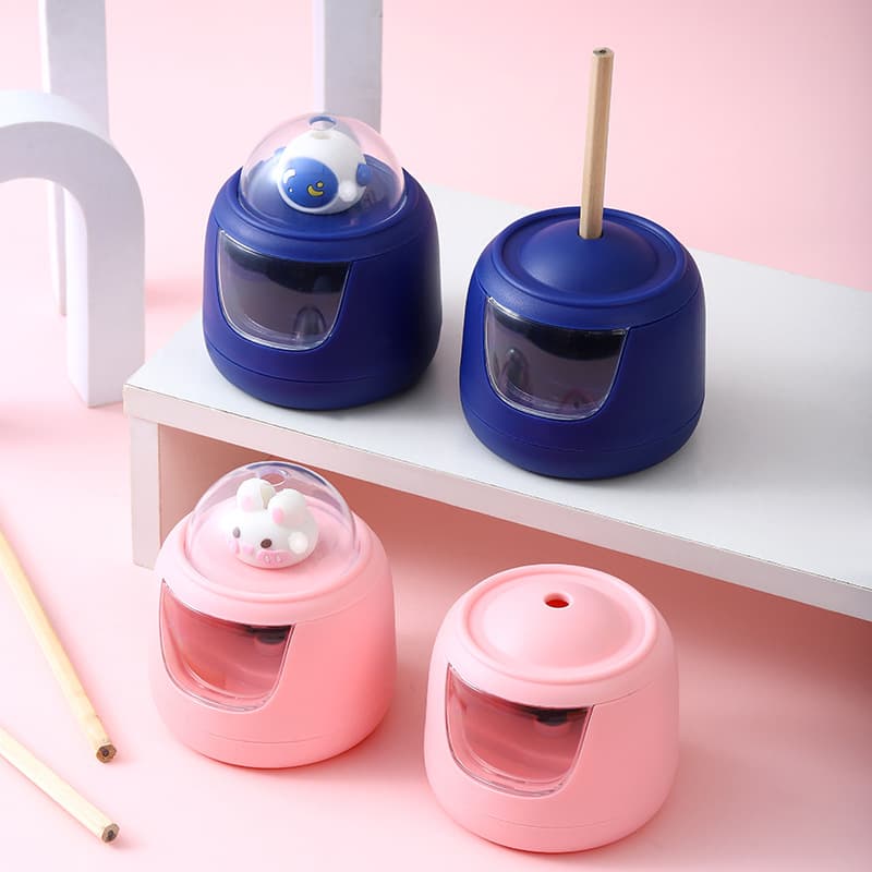 Electric Pencil Sharpener Cute Plush Character Gift for Elementary Students Children's Day Prize School Supplies