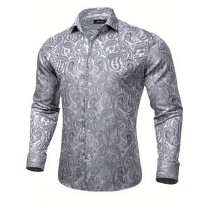 Cross-Border Foreign Trade General Autumn Winter Sawdust Long-Sleeve Men's Top Slim Casual Men's Shirt Lapel Men's Top
