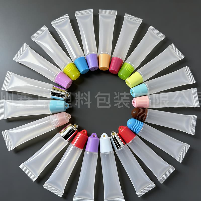 Lipstick 5ml lipstick tube, lip gloss tube spot flat cap, pink cap, transparent cap, green cap spot