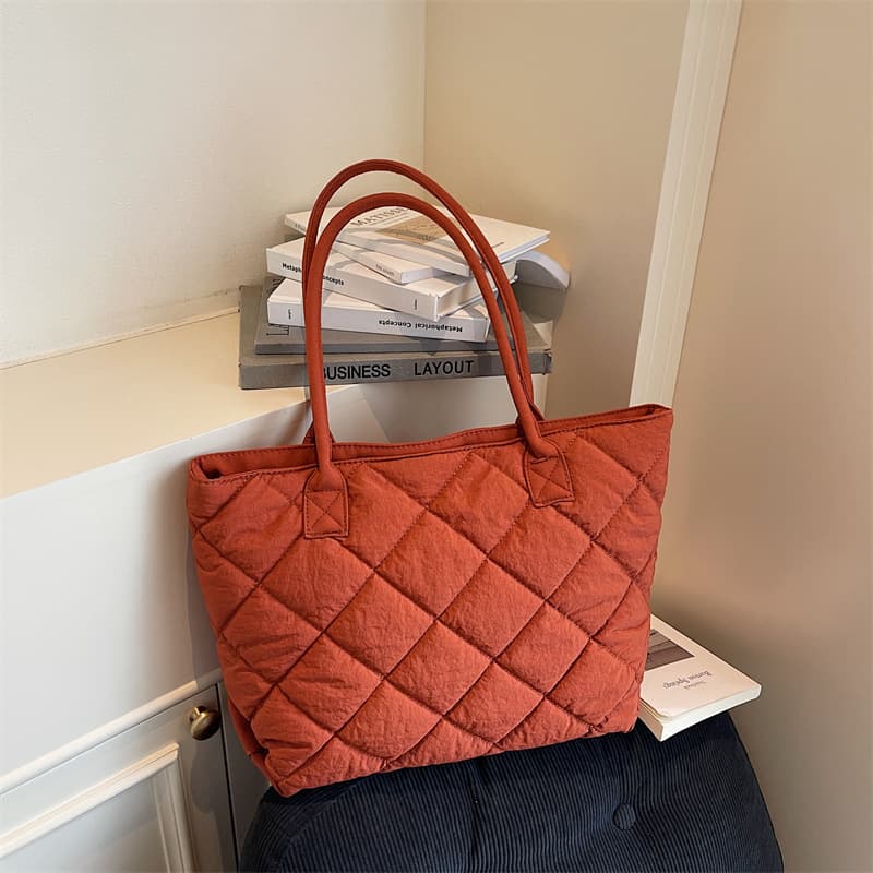 Large-Capacity Portable Tote Bag for Female Students, Shopping Bag, Crossbody Embroidered Large Bag